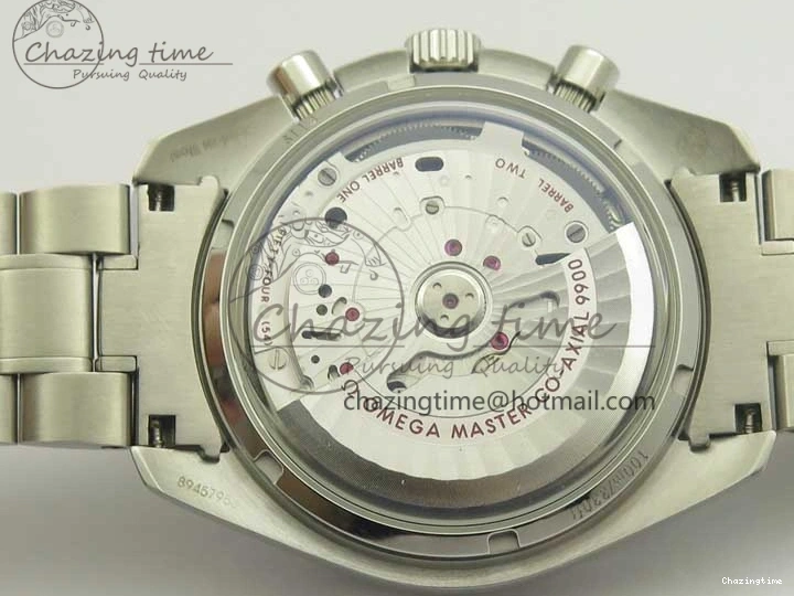 0203 UrbanChic Speedmaster Moonwatch OMF 1:1 Best Edition White Dial Black Hand on SS Bracelet A 8045